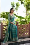 Afs Vritika Pure Georgette Banarasi Zari Leheriya Saree